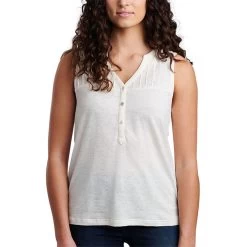 Kuhl Women's Brisa Tank Top -Outdoor women's clothing store Kuhl 8197 Ivory 1modelfront