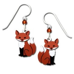 Left Hand Studios Sienna Sky And Adajio Jewelry Women's Cute Sitting Fox Earring
