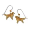 Left Hand Studios Sienna Sky And Adajio Jewelry Women's Bailey Golden Retriever Dog Earring