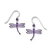 Left Hand Studios Sienna Sky And Adajio Jewelry Women's Filigree Lavender Dragonfly Earring