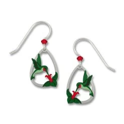 Left Hand Studios Sienna Sky And Adajio Jewelry Women's Ruby Throated Hummingbird Earring