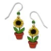 Left Hand Studios - Sienna Sky And Adajio Jewelry Women's Sunflower In Pot Earring