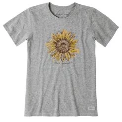 Life Is Good Women's Scribbled Sunflower Crusher Short-Sleeve Shirt