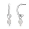 Lucky Feather Women's Lovely Pearl, Lovely You Earring -Outdoor women's clothing store Lucky Feather Lovely You Pearl Hoop