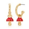 Lucky Feather Women's You Bring Magic Mushroom Hoop Earring