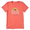 Life Is Good Women's I'll Be Watching You Yellow Lab Crusher Short-Sleeve Shirt -Outdoor women's clothing store MANGO ORANGE