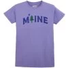 Green Street Cotton Women's Maine Flag Graphic Short-Sleeve T-Shirt -Outdoor women's clothing store MEFLG GreenStrretCotton WomensMaineFlagGraphicShortSleeveTShirt Purple 1