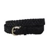 Most Wanted USA Women's Classic Braided Equestrian Buckle Leather Belt