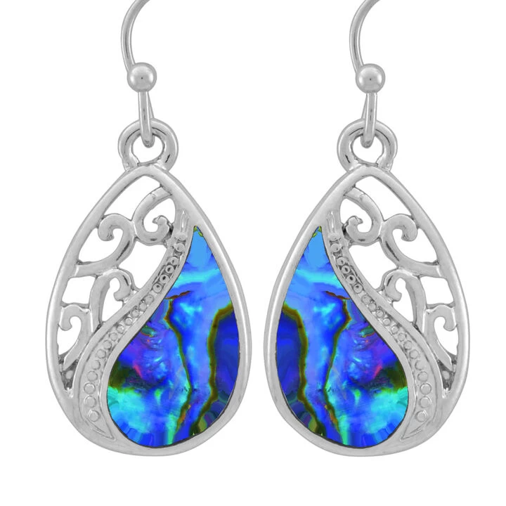 Nature's 1 Women's Teardrop Filagree Dangle Earring 3 Nature's 1 Women's Teardrop Filagree Dangle Earring