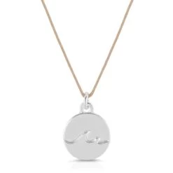 Lucky Feather Women's Sterling Silver Wave Necklace