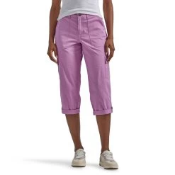 Lee Jeans Women's Flex-to-Go Relaxed Fit Cargo Capri Pant -Outdoor women's clothing store PANSY FRONT