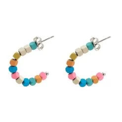 Pura Vida Bracelets Women's Bahama Bead Hoop Earring
