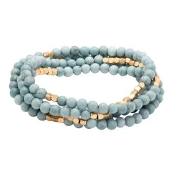 Scout Curated Wears Women's Stone Wrap Blue Howlite Bracelet/Necklace