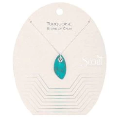 Scout Curated Wears Women's Organic Stone Necklace Turquoise/Silver - Stone Of Calm