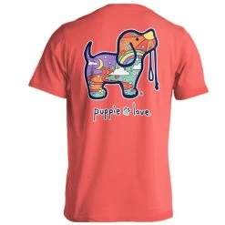Puppie Love Women's Psychedelic Pup Short-Sleeve T-Shirt