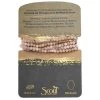 Scout Curated Wears Women's Stone Wrap Morganite/Black Tourmaline Bracelet/Necklace -Outdoor women's clothing store ScoutCuratedWears SW044 1