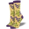 Socksmith Design Women's Bunch Of Blackberries Bamboo Crew Sock -Outdoor women's clothing store Socksmith WBN3004 Hemp