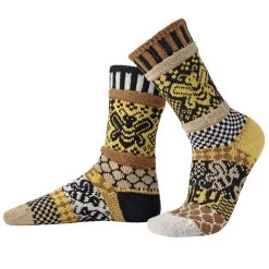 Solmate Socks Women's Honey Bee Crew Sock