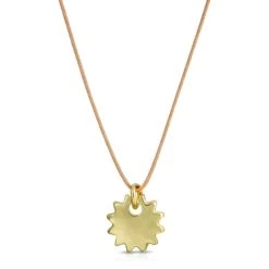 Lucky Feather Women's Sunshine Of Happiness Gold Sun Necklace