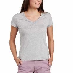 Toad&Co Women's Rose Short-Sleeve T-Shirt -Outdoor women's clothing store T1002110 Heather20Grey 1