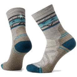 SmartWool Women's Hike Light Cushion Zig Zag Valley Mid Crew Sock -Outdoor women's clothing store TAUPE