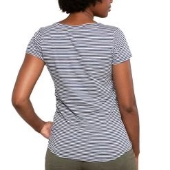 Toad&Co Women's Marley II Short-Sleeve T-Shirt -Outdoor women's clothing store ToadCo T1002013 TrueNavyStripe 2back