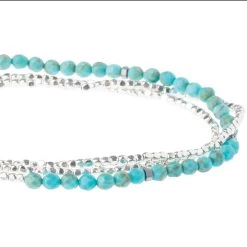 Scout Curated Wears Women's Delicate Stone Turquoise/Silver Bracelet/Necklace -Outdoor women's clothing store Untitled2 1