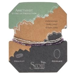 Scout Curated Wears Women's Delicate Stone Amethyst Bracelet/Necklace
