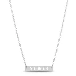 Lucky Feather Women's Moon Phase Necklace