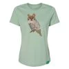 Wild Tribute Women's Boho Owl Relaxed Fit Short-Sleeve T-Shirt -Outdoor women's clothing store Wild Tribute Boho Owl Tee Sage Heather