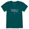 Life Is Good Women's Dragonfly Flower Crusher Vee Short-Sleeve Shirt
