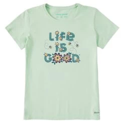 Life Is Good Women's Daisy Bees Crusher Short-Sleeve Shirt