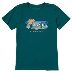 Life Is Good Women's Simplify Camper Crusher Short-Sleeve Shirt
