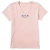 Life Is Good Women's Three Daisies Crusher Vee Short-Sleeve Shirt
