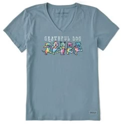 Life Is Good Women's Tie Dye Grateful Dog Crusher-LITE Short-Sleeve Shirt