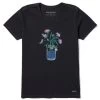 Life Is Good Women's Wildflower Crusher-LITE Vee Short-Sleeve Shirt 1 Life Is Good Women's Wildflower Crusher-LITE Vee Short-Sleeve Shirt -Outdoor women's clothing store Womens Wildflower Jar Short Sleeve CrusherLITE Vee 99238 1 lg