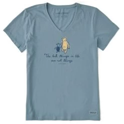 Life Is Good Women's Winnie The Pooh Best Things Crusher Short-Sleeve Shirt