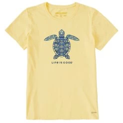 Life Is Good Women's Mandala Turtle Crusher Short-Sleeve Shirt