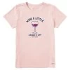 Life Is Good Women's Wine A Little, Laugh A Lot Crusher Short-Sleeve Shirt