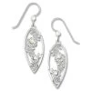 Left Hand Studios Sienna Sky And Adajio Jewelry Women's Flower Iridescent Pointed Teardrop Earring