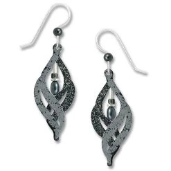 Left Hand Studios Sienna Sky And Adajio Jewelry Women's Grey/Black Split Curve Drop Earring