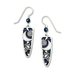 Left Hand Studios Sienna Sky And Adajio Jewelry Women's Midnight Blue Outerspace Overlay Earring