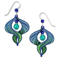 Left Hand Studios Sienna Sky And Adajio Jewelry Women's Aqua Ombre Figure 8 Earring
