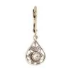 Baked Beads Women's Crystal Scroll Teardrop Earring
