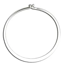 Mark Steel Jewelry Women's 24mm Sterling Silver Thin Wire Flat Hoop Earring