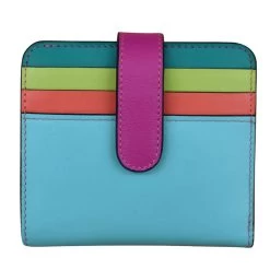 Ili New York Women's Bi-Fold Credit Card Wallet With RFID Blocking -Outdoor women's clothing store iliNewYor 7301 ParadiseMulti 1front