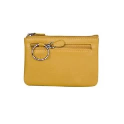 Ili New York Women's Coin Purse With Key Ring -Outdoor women's clothing store ili NY Coin Purse Yellow