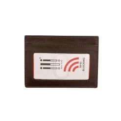 Ili New York Women's ID Card Case With RFID Blocking -Outdoor women's clothing store ili NY Id Card Case Brown Front