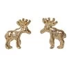 Semaki & Bird, Ltd. Women's Gold Moose Earring -Outdoor women's clothing store nh26