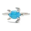 Pura Vida Bracelets Women's Opal Sea Turtle Ring
